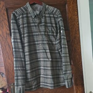 Kuhl Men's Gray Plaid Button Down Shirt